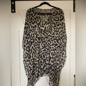 Leopard print cover up
